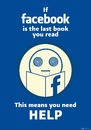 Cartoon: Facebook Addict Poster (small) by sebtahu4 tagged facebook addict paperbacks typography social network books