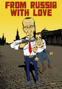 Cartoon: From russia with love (small) by sebtahu4 tagged russian president dmitry medvedev prime minister vladimir putin