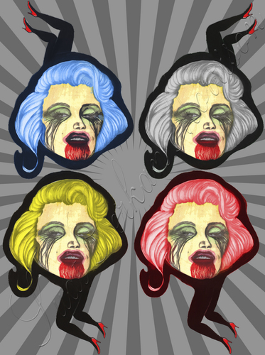 Cartoon: marylin marilyn (medium) by Suat Serkan Celmeli tagged marylin,monreo