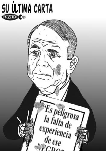 Cartoon: Su ultima carta (medium) by Empapelador tagged elecciones,usa