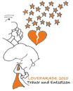 Cartoon: LoveParade 2010 - Trauer - (small) by Rainer Tavenrath tagged loveparade,2010,duisburg,raver