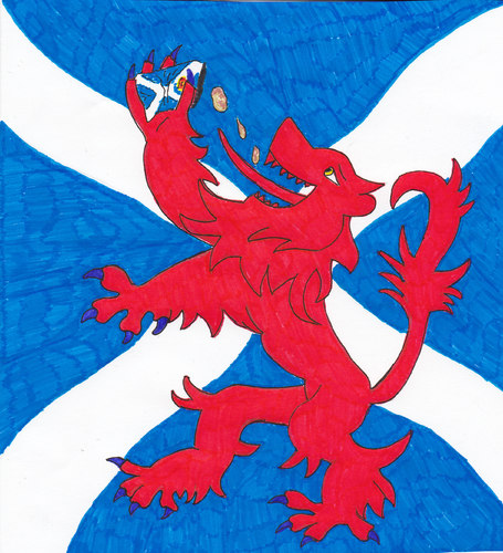 Cartoon: Rampant Lion (medium) by harpo tagged scotland