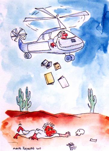Cartoon: Fly (medium) by ZLATKO KRSTEVSKI tagged fly,heli,desert,