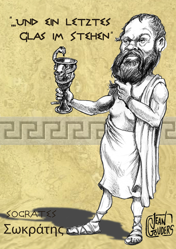 Cartoon: Socrates (medium) by jean gouders cartoons tagged gouders,jean,poison,aristoteles,philosofy