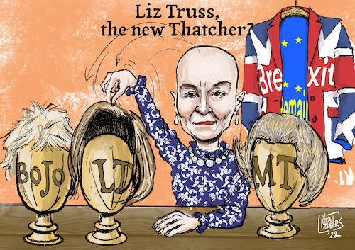 Cartoon: Liz Truss the new Thatcher? (medium) by jean gouders cartoons tagged liz,truss,tories,uk,liz,truss,tories,uk