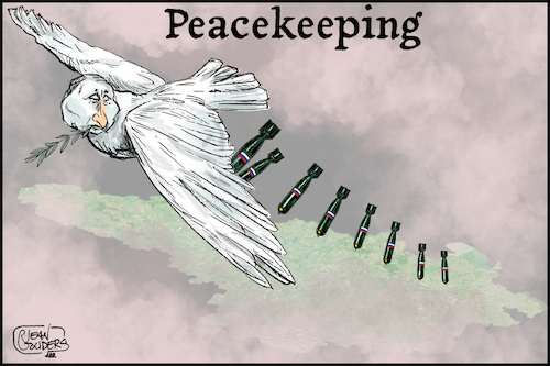 Cartoon: Peacekeeping (medium) by jean gouders cartoons tagged putin,ukrain,war,putin,ukrain,war