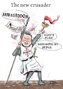 Cartoon: The new crusader (small) by jean gouders cartoons tagged trump,hegseth,iran,war