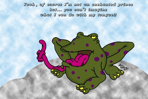 Cartoon: toad (medium) by mmon tagged animals,frog,toad