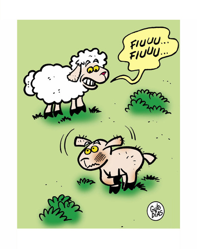 Cartoon: sheeps cartoon (medium) by guto dias tagged cartoon,sheep