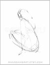 Cartoon: 006 woman figure sketch art (small) by AnnAdams tagged nude,woman,female,figure,drawing,sketch,art,artwork,pencil,sitting,beautiful,line,black,and,white
