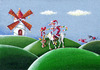 Cartoon: Christmas Quijote (small) by lloyy tagged christmas,quijote