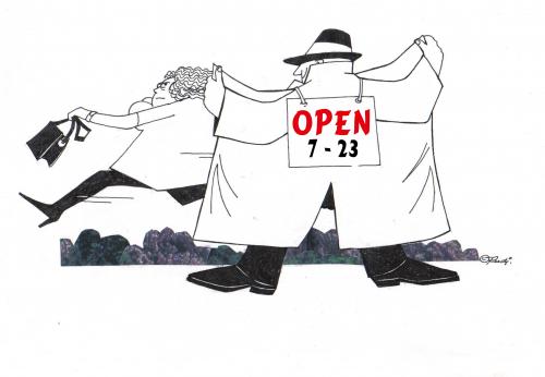 Cartoon: open (medium) by ruditoons tagged liebe