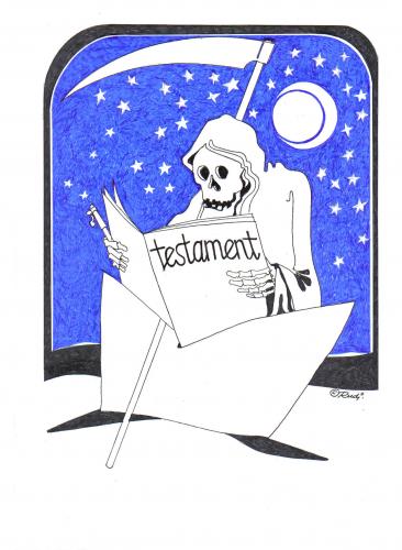 Cartoon: testament (medium) by ruditoons tagged buch,