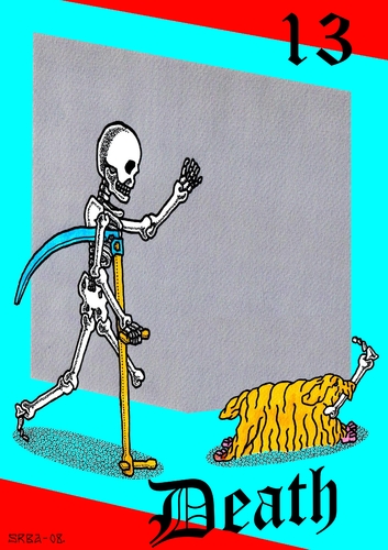 Cartoon: Death (medium) by srba tagged skeleton,death,dog,bone
