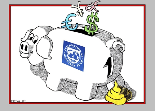Cartoon: World pig (medium) by srba tagged financial,crisis,banks,money
