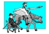 Cartoon: Don Quijote (small) by srba tagged quijote,maecenas,art