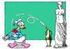 Cartoon: Donald Duck and Venus (small) by srba tagged donald duck venus entertainment art culture