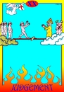 Cartoon: Judgement (small) by srba tagged judgement heaven and hell banana peel