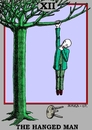 Cartoon: The Hanged Man (small) by srba tagged tarot cards hanged man