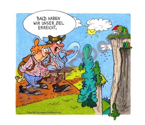 Cartoon: Wandern (medium) by irlcartoons tagged wanderer,wandern,berge,urlaub,ferien,wortwitz,irlcartoons