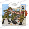 Cartoon: Salutieren (small) by irlcartoons tagged truppe,armee,feldwebel,weicheier,salutieren,militär,frau,feministin,humor,cartoon