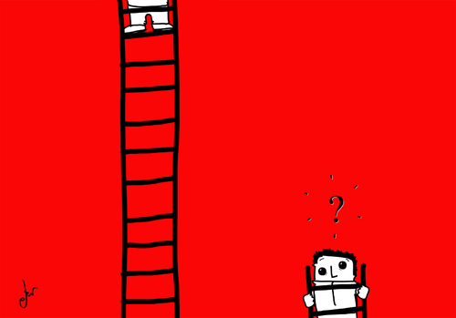 Cartoon: escalera (medium) by german ferrero tagged ladder,escalera,ger,antruejo