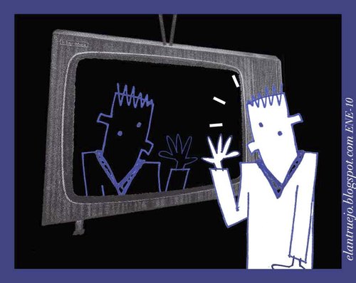 Cartoon: TV ESPEJO (medium) by german ferrero tagged tv,tele,espejo,antruejo,medios
