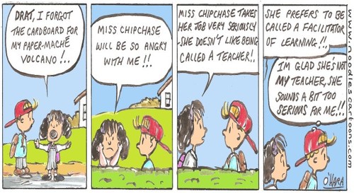 Cartoon: miss chipchase !.. (medium) by noodles cartoons tagged teachers,school,coco,sunny