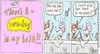 Cartoon: corn-dog!. (small) by noodles cartoons tagged dog,cat,bath,cartoon,fun