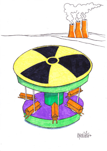 Cartoon: nükleer (medium) by coskungole58 tagged nükleer