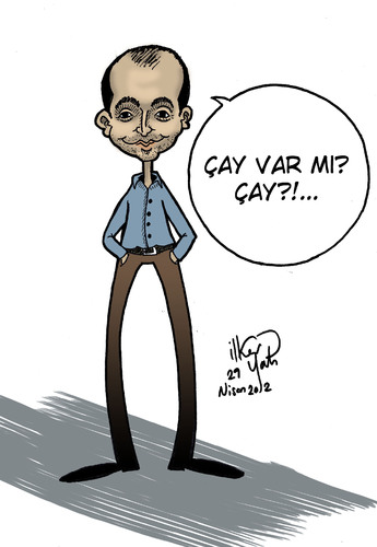 Cartoon: portrait cartoon (medium) by ilker yati tagged portraits