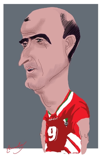 Cartoon: Yordan Lechkov (medium) by Bravemaina tagged lechkov,bulgaria,soccer,football