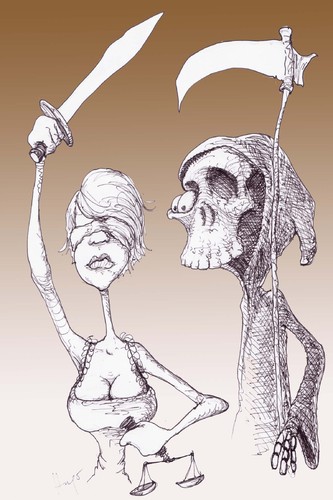 Cartoon: death and justice (medium) by Hugo_Nemet tagged justice