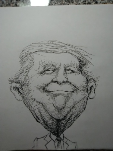 Cartoon: Donald Trump (medium) by Hugo_Nemet tagged trump