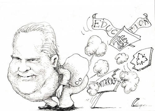 Cartoon: Doug Ford wind of change (medium) by Hugo_Nemet tagged doug,ford