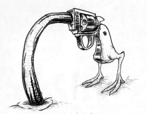Cartoon: Gun (medium) by Hugo_Nemet tagged gun