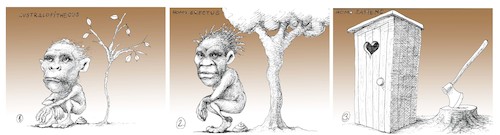 Cartoon: Save the trees (medium) by Hugo_Nemet tagged planet,trees,humans