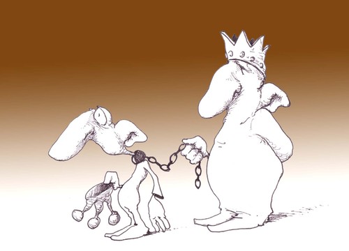 Cartoon: The King (medium) by Hugo_Nemet tagged king