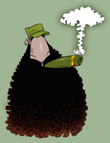 Cartoon: Castro (medium) by yl628 tagged comic,portrait