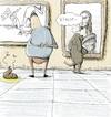 Cartoon: - (small) by Radikanu tagged dog,art,kunst,hund,kacke,lustig,funny,museum,gallerie,gallery