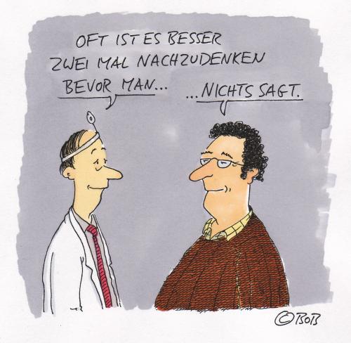 Cartoon: Oft.... (medium) by Christian BOB Born tagged labern,schweigen,philosoviel,philosowenig,cartoon,cartoons,gesundheit,medizin,arzt,ärzte,patient,praxis,schweigen,reden,kommunikation,philosophie,denken,nachdenken,bildung,wissen