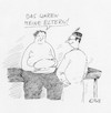 Cartoon: So ist das (small) by Christian BOB Born tagged eltern,fett,bauch,übergewicht,genetik,haha