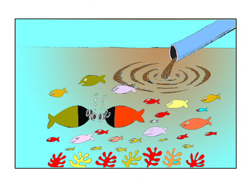 Cartoon: enviroment (medium) by gmitides tagged enviroment,pollution,sea,water