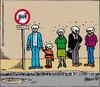 Cartoon: Bus stop (small) by marcosymolduras tagged bus,stop,marcosymolduras