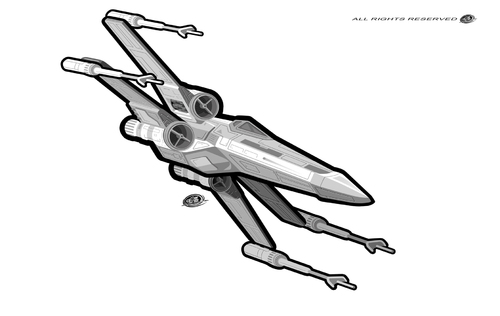 Cartoon: X Fighter (medium) by elle62 tagged scifi,trooper,fanart,wars,star