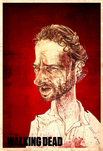 Cartoon: Rick GRIMES (medium) by hakanarslan tagged hakan,arslan,the,walking,dead,tv,series,carl,grimes