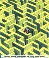 Cartoon: Coexistence! (small) by llumetis tagged problems couple separation labyrinth
