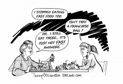 Cartoon: Fast Food (medium) by terry tagged food,fast,eating,out