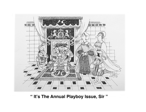 Cartoon: Henry and the Playboy (medium) by LAINO tagged king,henry,playboy