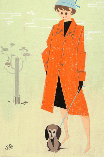 Cartoon: Lady With Dog (medium) by LAINO tagged lady,dog